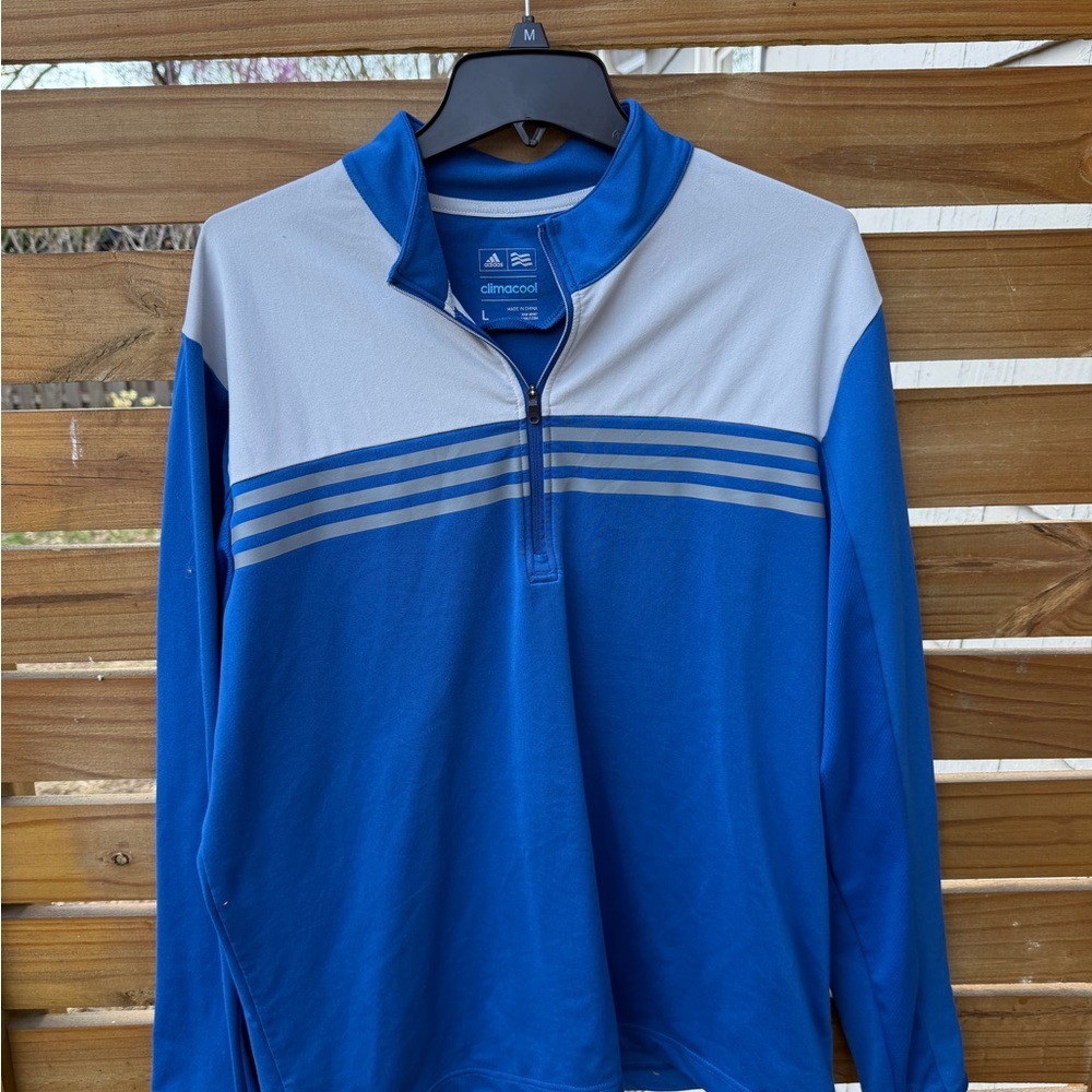 Adidas Men’s Blue and Gray Climacool Pullover